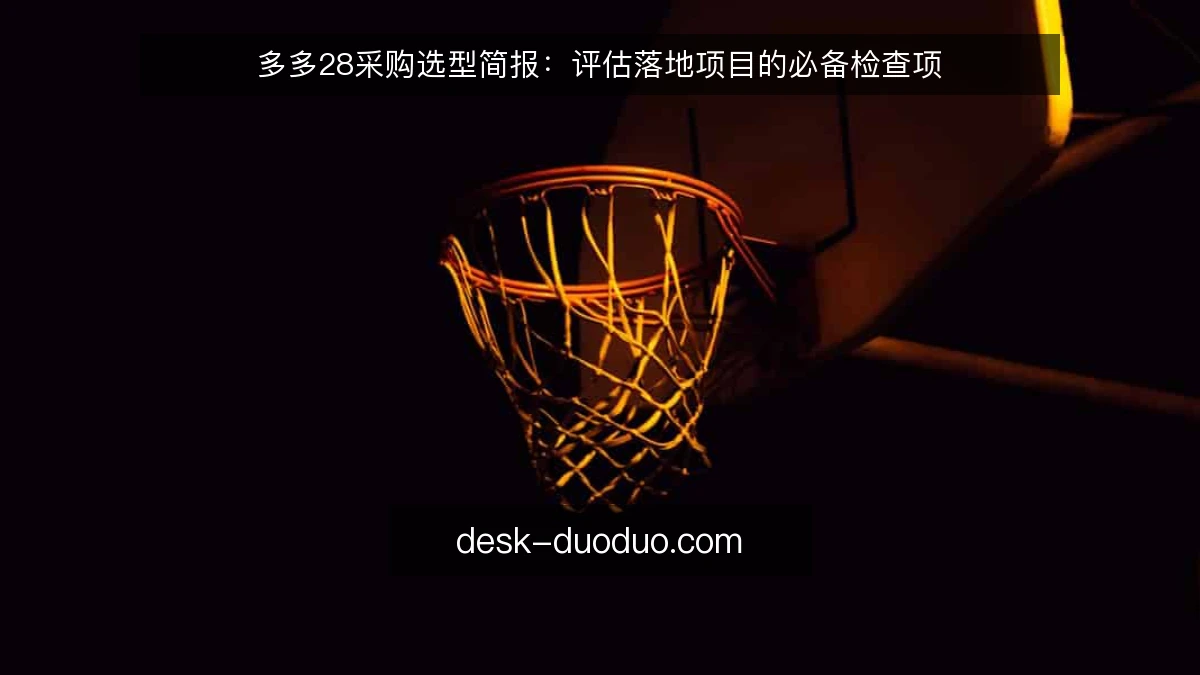 多多28采购选型简报：评估落地项目的必备检查项